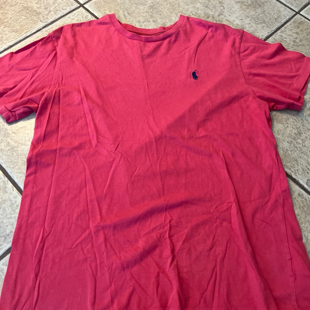 BUNDLE- Men’s Ralph Lauren T-Shirts SIZES: Red shirt is L & Purple shirt XL